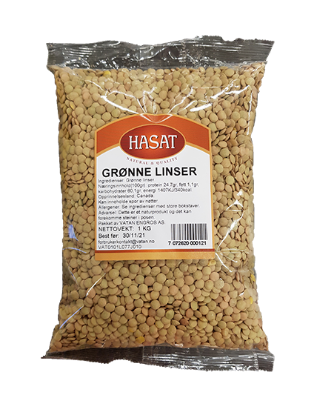 Grønne Linser Hasat 1kg