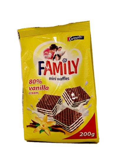 Family Mini Waffles Vanilla Cream 200g