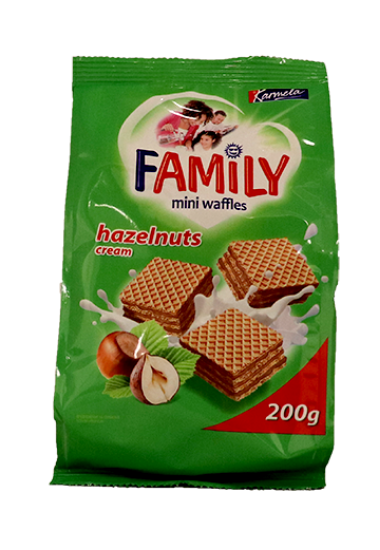 Family Mini Waffles Hazelnut Cream 200g