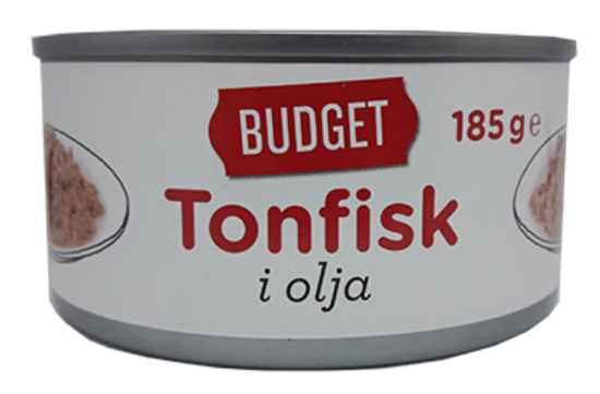 Tunfisk i olje 185g, Budget