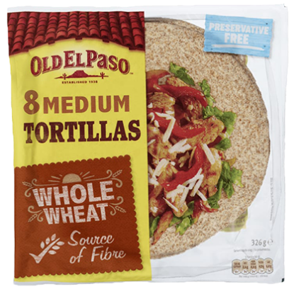 Old El Paso Tortillas Whole Wheat 326g