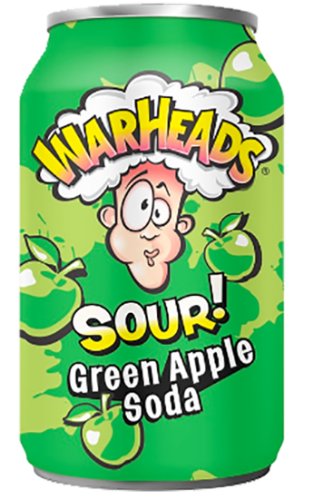 Warheads Green Apple Soda 355ml