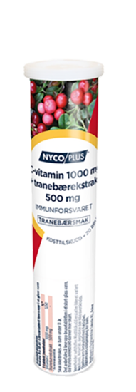 Nycoplus C-Vitamin Tranebærsmak 20tabl.