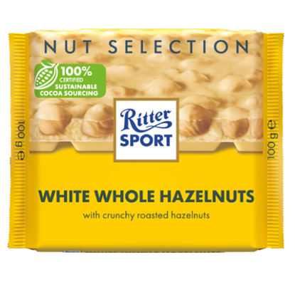 Ritter Sport Whole White Hazelnuts 100g