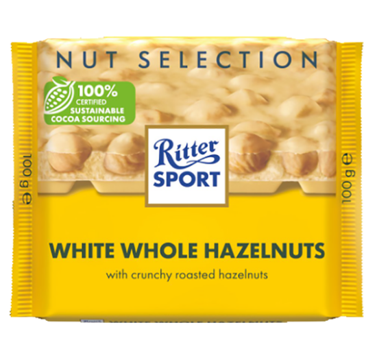 Ritter Sport Whole White Hazelnuts 100g