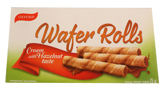 Wafer Rolls Hazelnut 75g