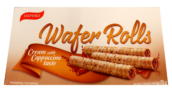 Wafer Rolls Cappuccino 75g