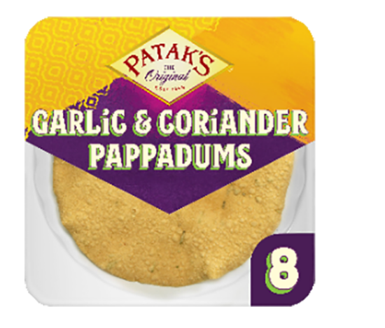 Pappadums Hvitløk & Koriander 80g