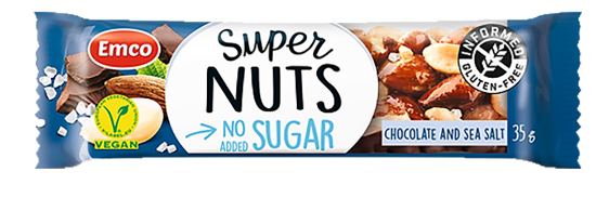 Emco Super Nuts Bar Chocolate & Sea salt 35g