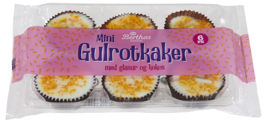 Mini Gulrotkake Berthas 6pk