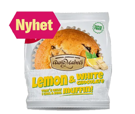 Muffins Sitron&Hvit Sjokolade Aunt Mabels 100g