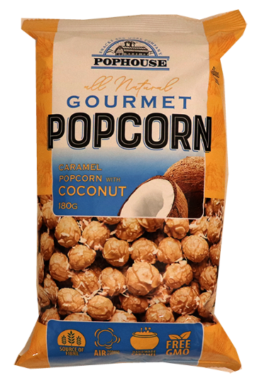 Caramel Popcorn M/Kokosnøtt 180g