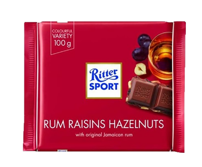 Ritter Sport Rum Raisin Hazelnuts 100g