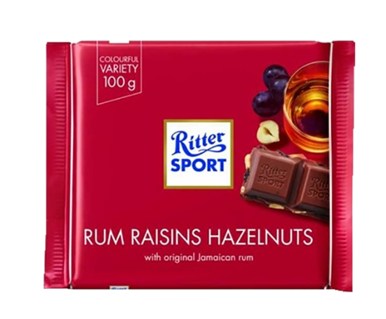 Ritter Sport Rum Raisin Hazelnuts 100g