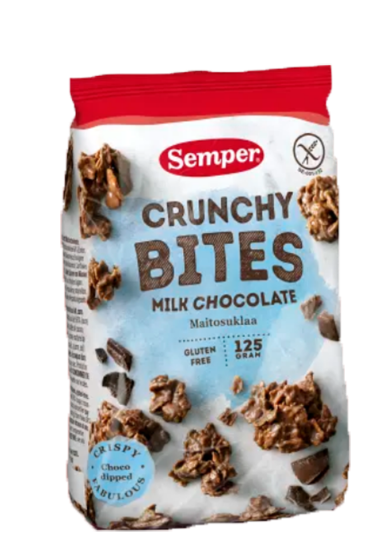 Semper Crunchy Bites Chocolate 125g