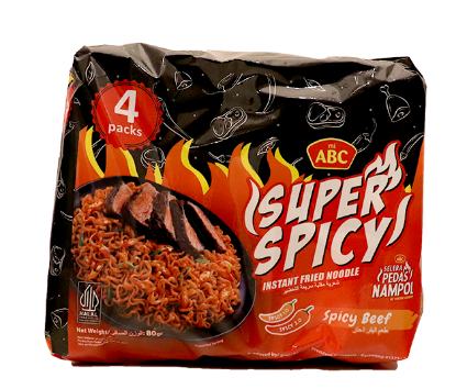 ABC Instant Fried Noodle Spicy Beef 4x80g