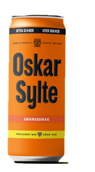 Oskar Sylte Ananassmak U/Sukker 0,33l