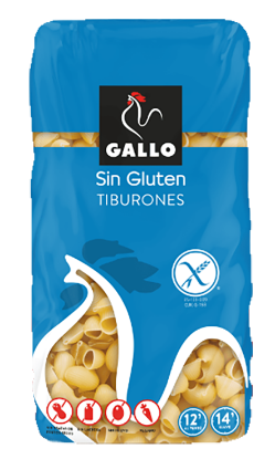 Gallo Pipe Rigate Tiburones Glutenfri 450g