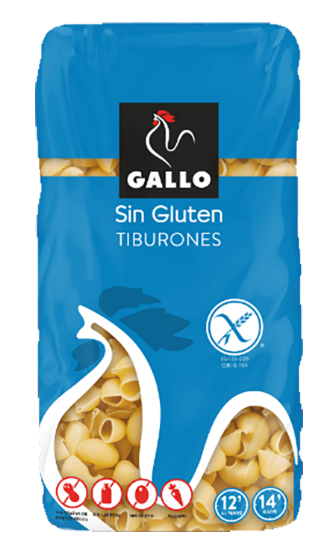 Gallo Pipe Rigate Tiburones Glutenfri 450g