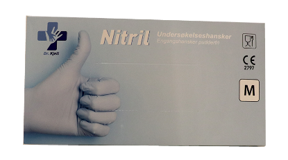 Nitrilhansker Str M 100stk