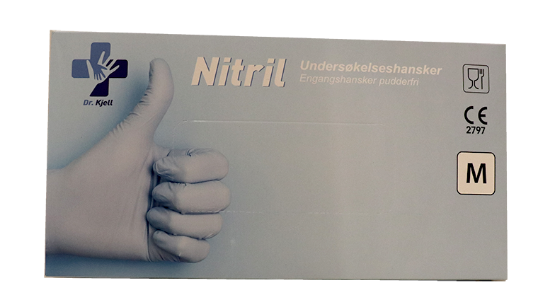 Nitrilhansker Str M 100stk