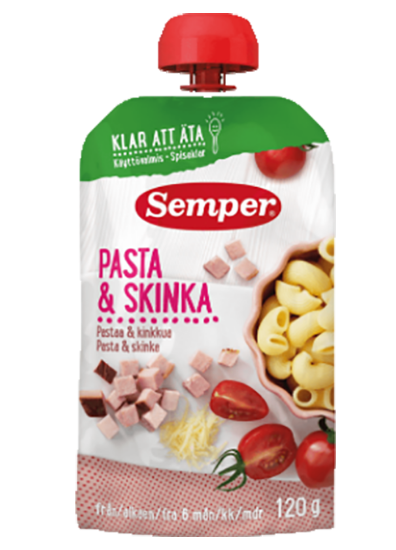 Semper Pasta & Skinke Fra 6mnd 120g