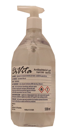 DeVita Antibakteriell Gel 500ml