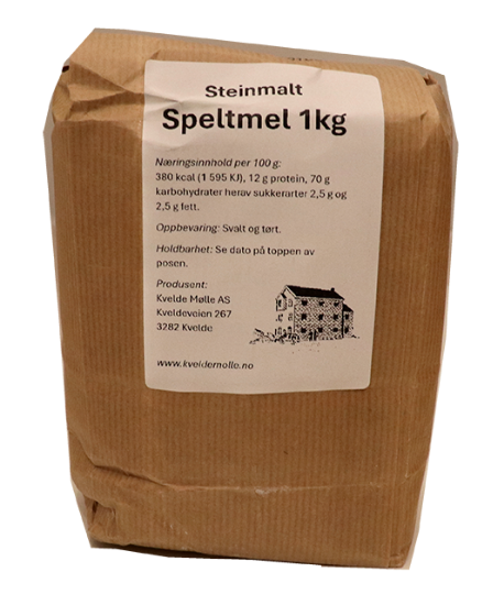 Steinmalt Speltmel  Kvelde Mølle 1kg